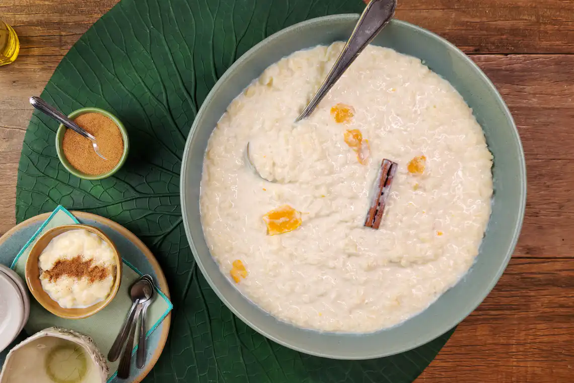 Arroz-doce na panela de pressão elétrica