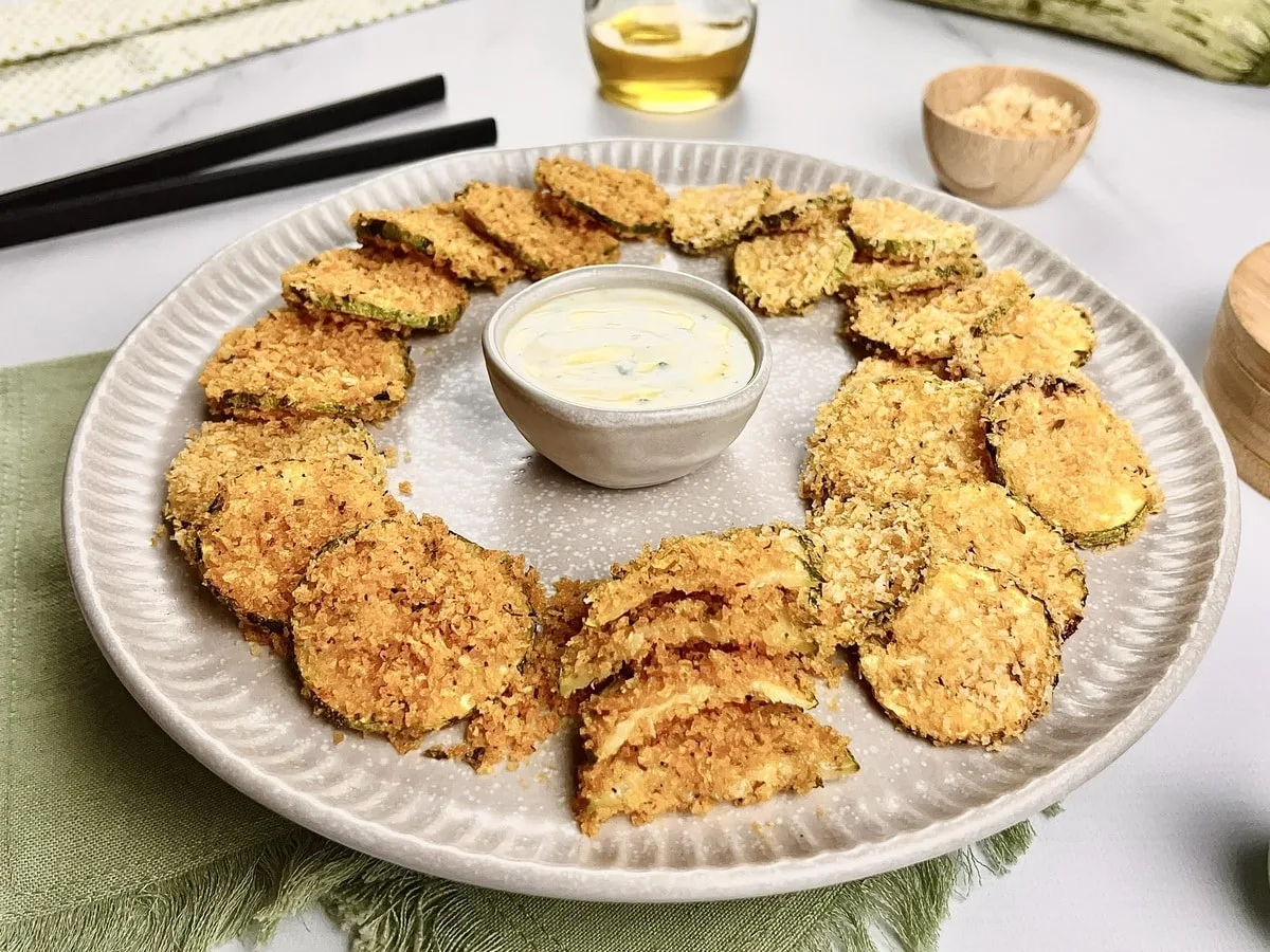 Abobrinha crocante no forno