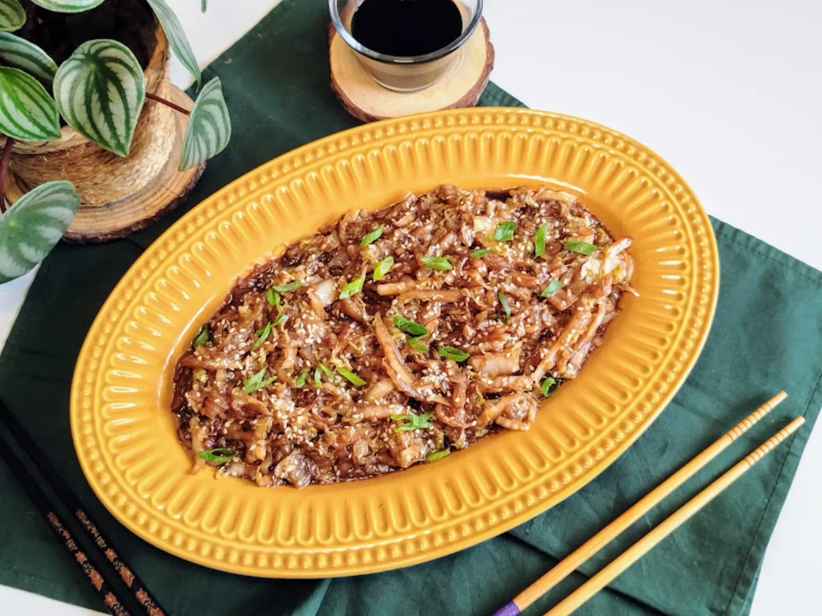 Acelga refogada com shoyu