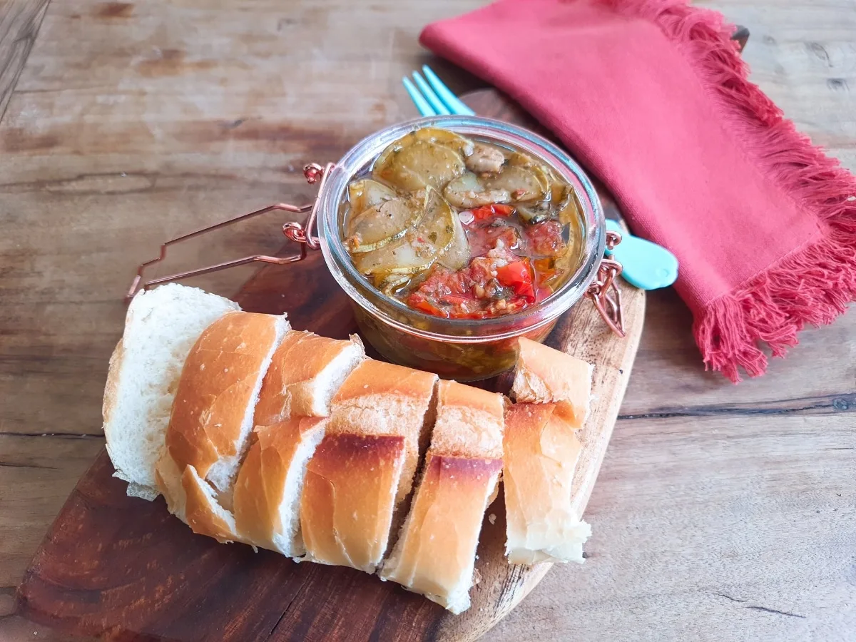 Antepasto de abobrinha fácil