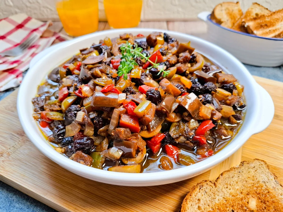 Antepasto de berinjela na air fryer