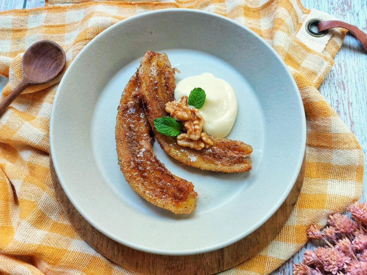 Banana assada na air fryer