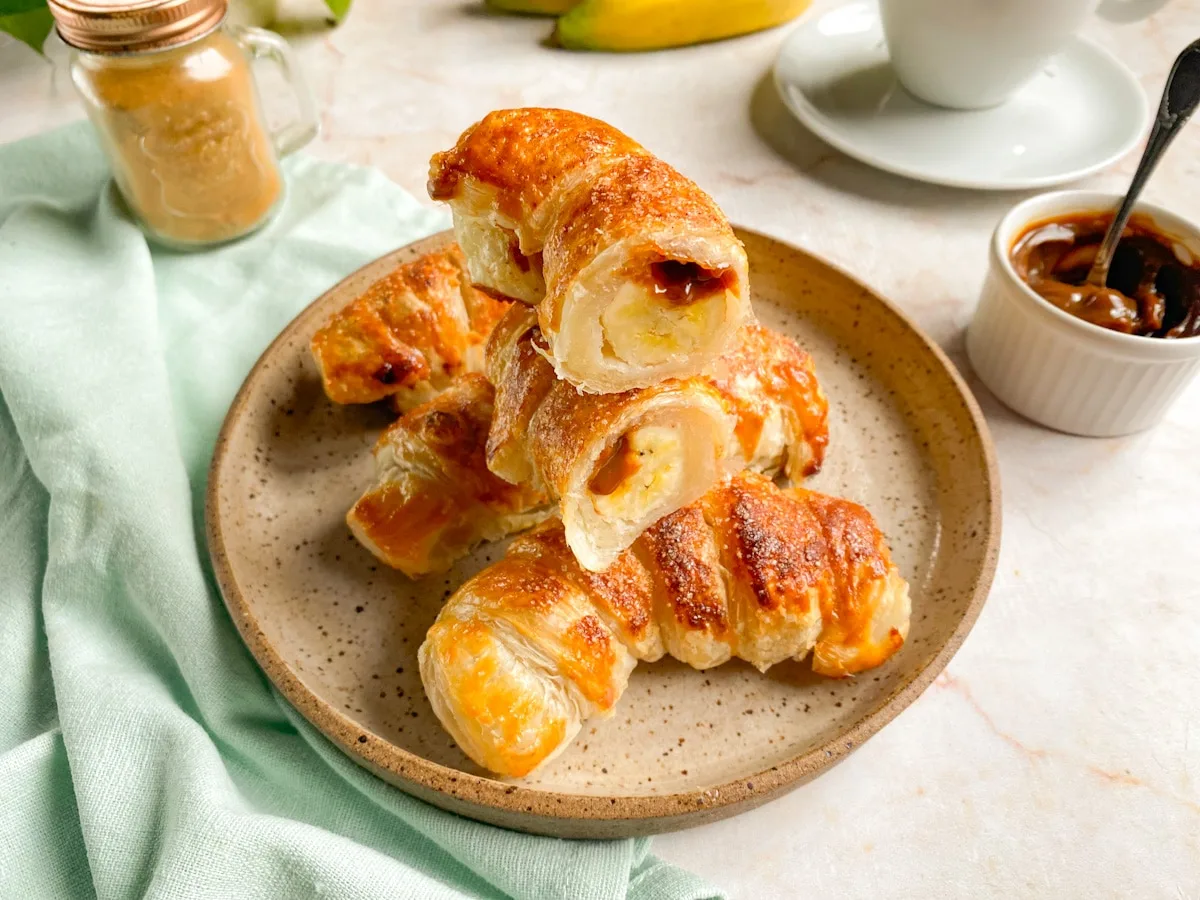 Banana folhada na air fryer