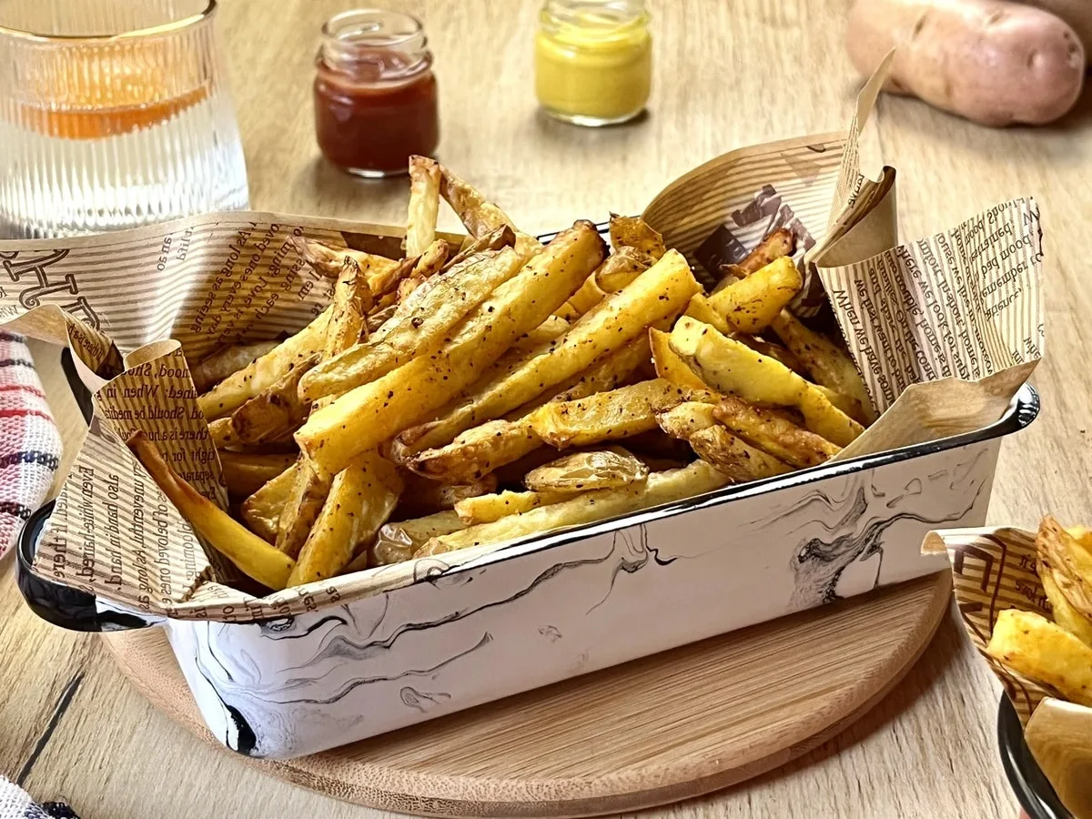 Batata frita na air fryer