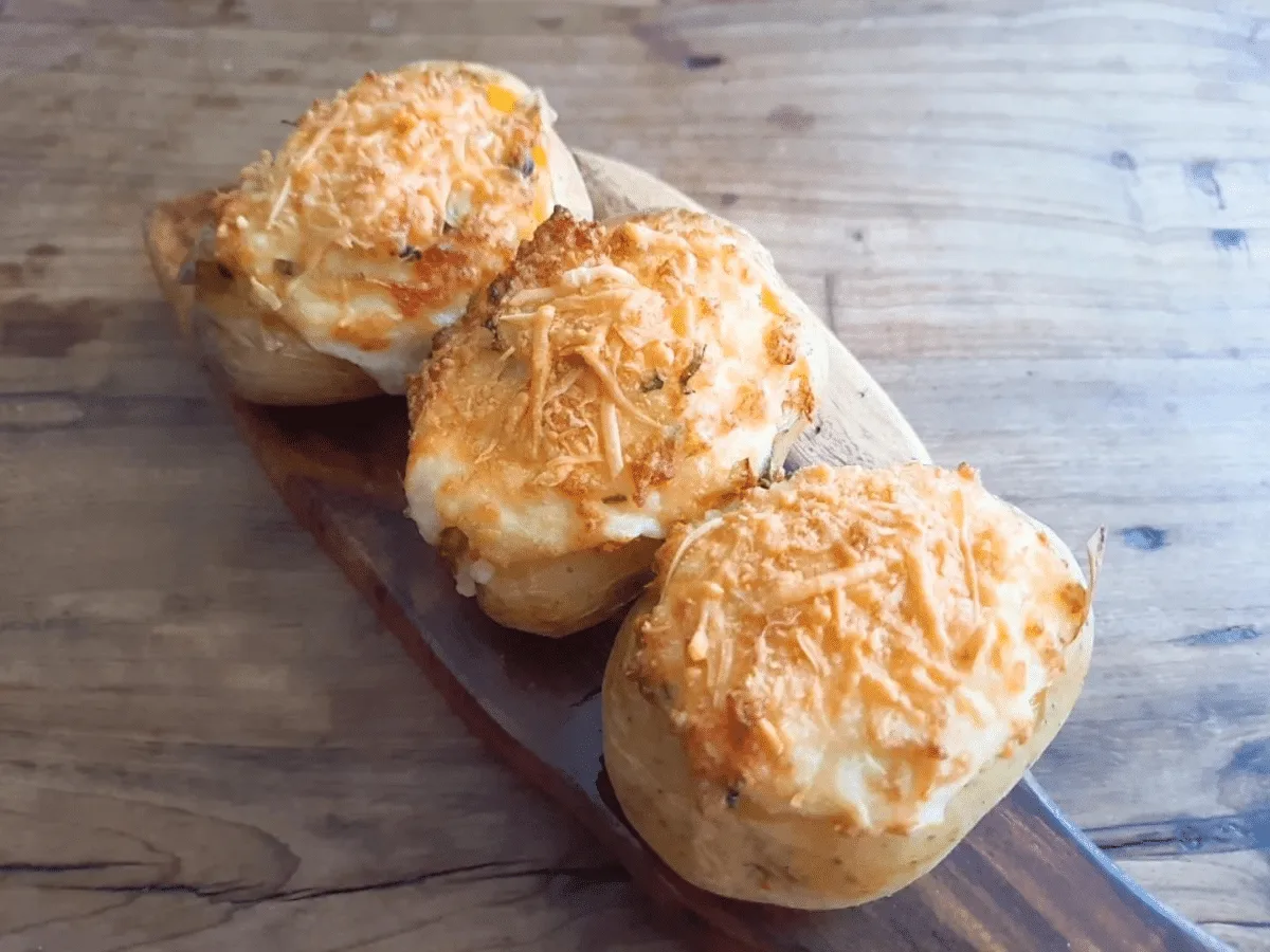 Batata recheada na air fryer