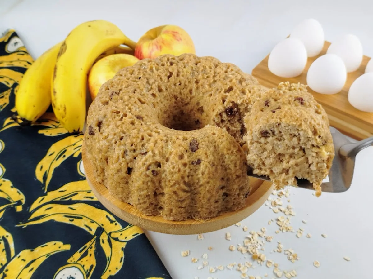 Bolo de aveia sem açúcar