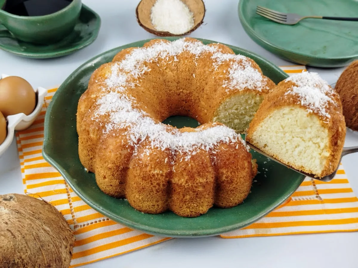 Bolo de coco sem glúten
