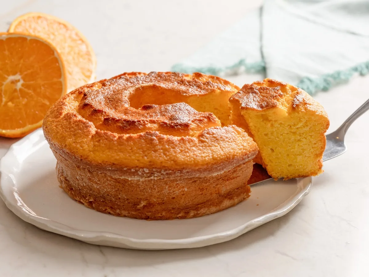 Bolo de laranja na air fryer