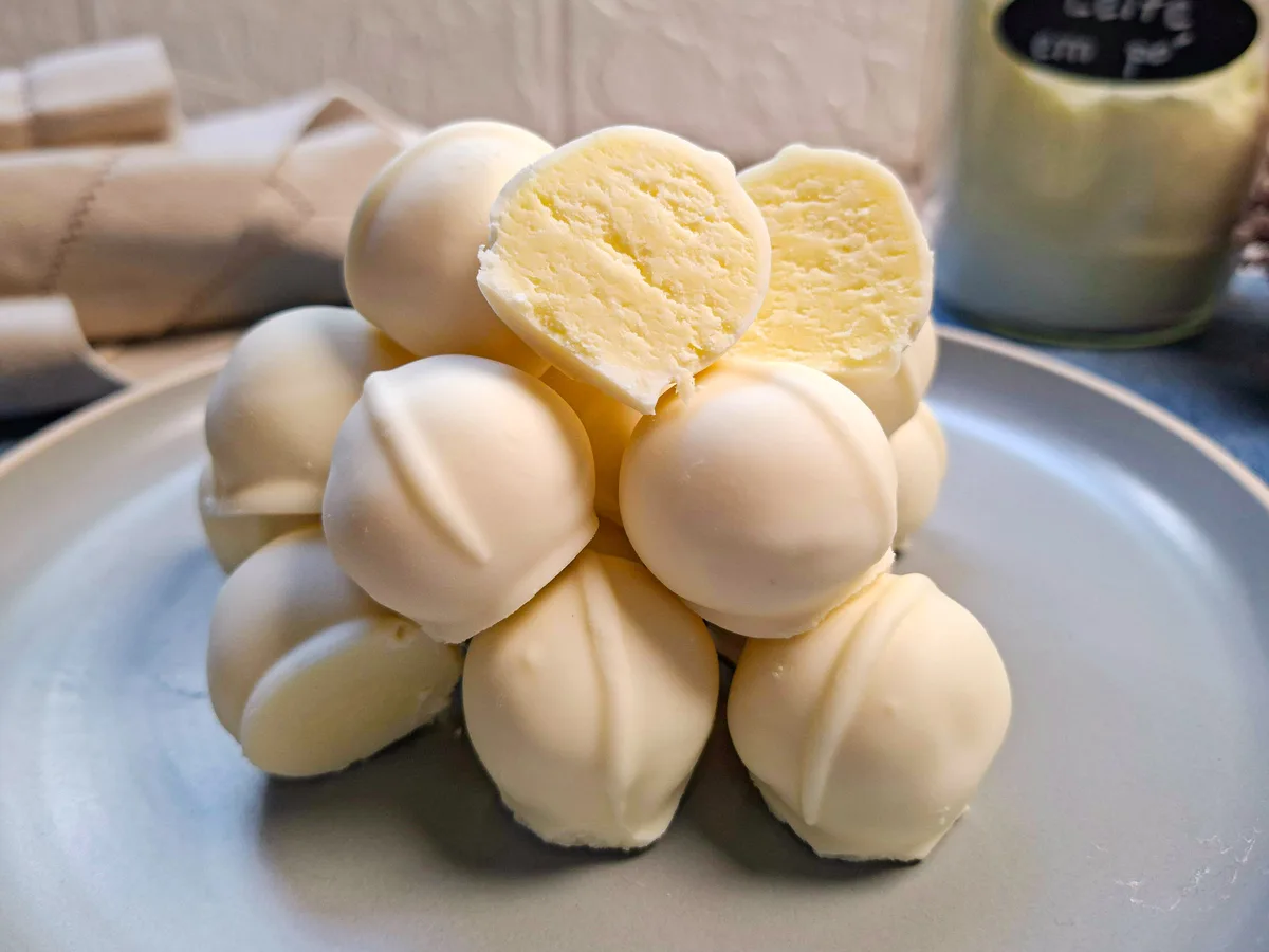 Bombom de leite em pó zero açúcar