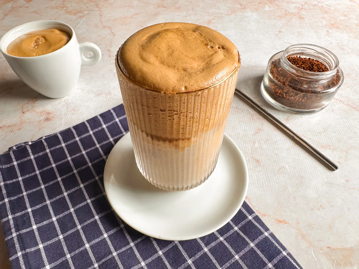 Café cremoso sem açúcar