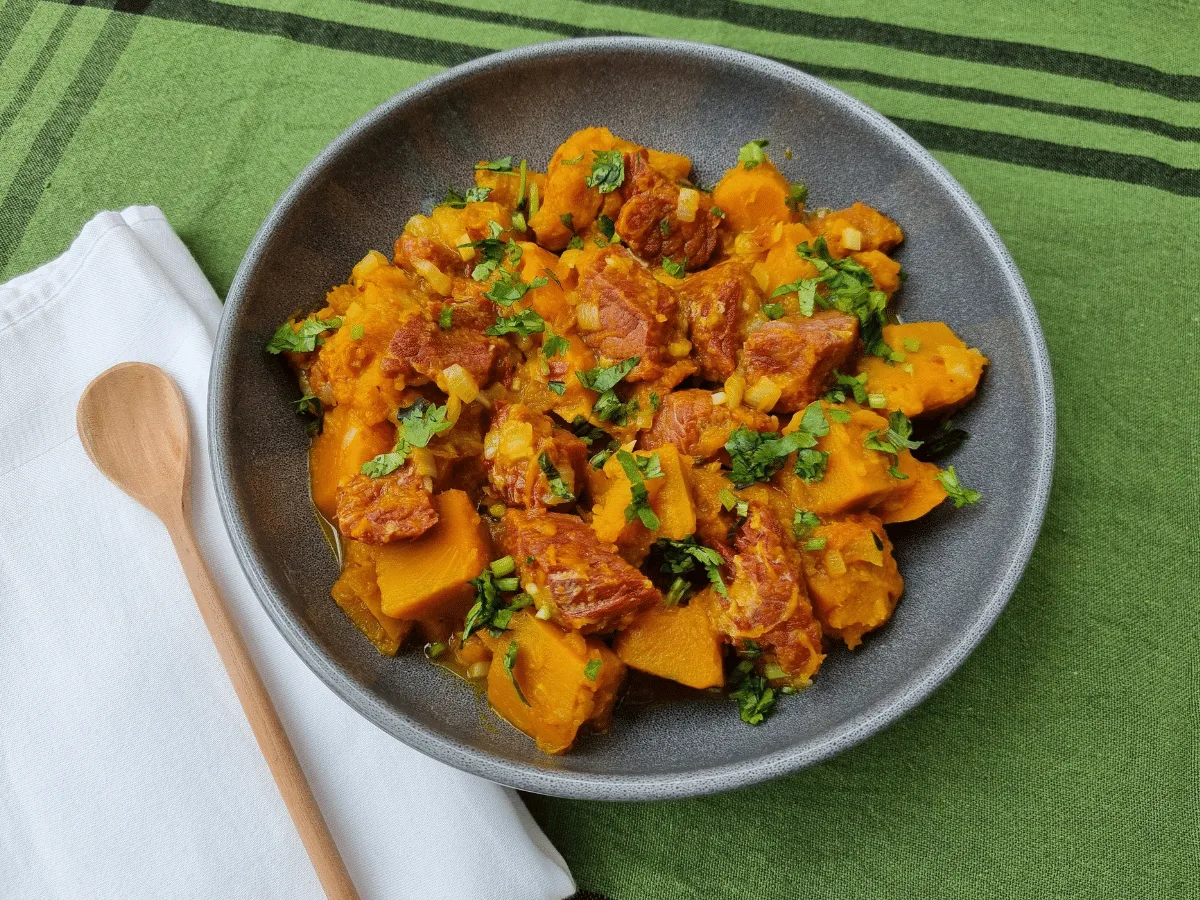 Carne-seca com abóbora