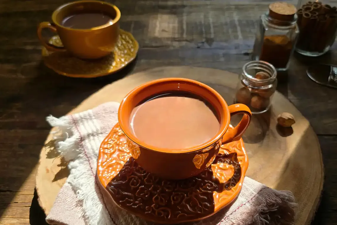 Chocolate quente com canela