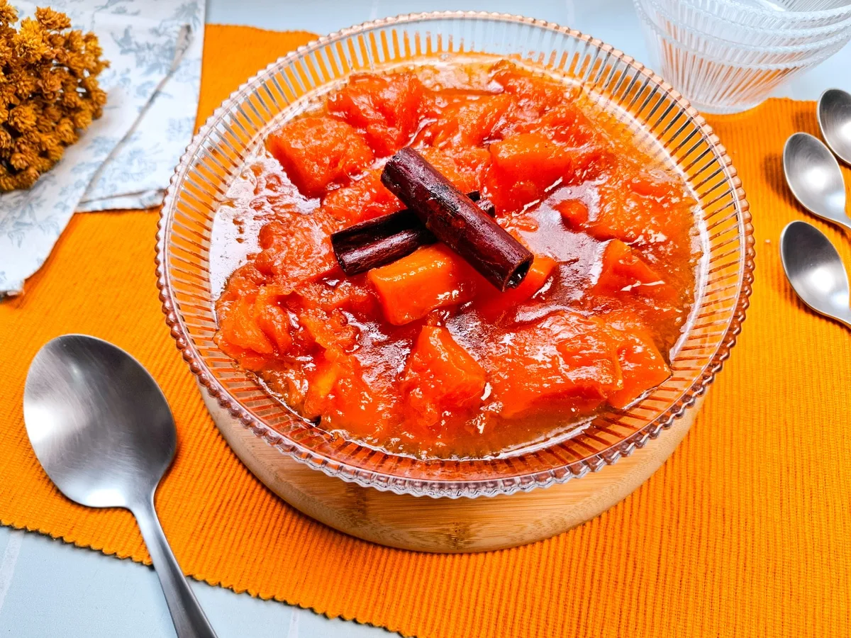 Doce de abóbora em calda