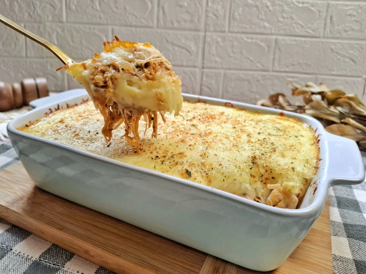 Escondidinho de frango fácil e rápido