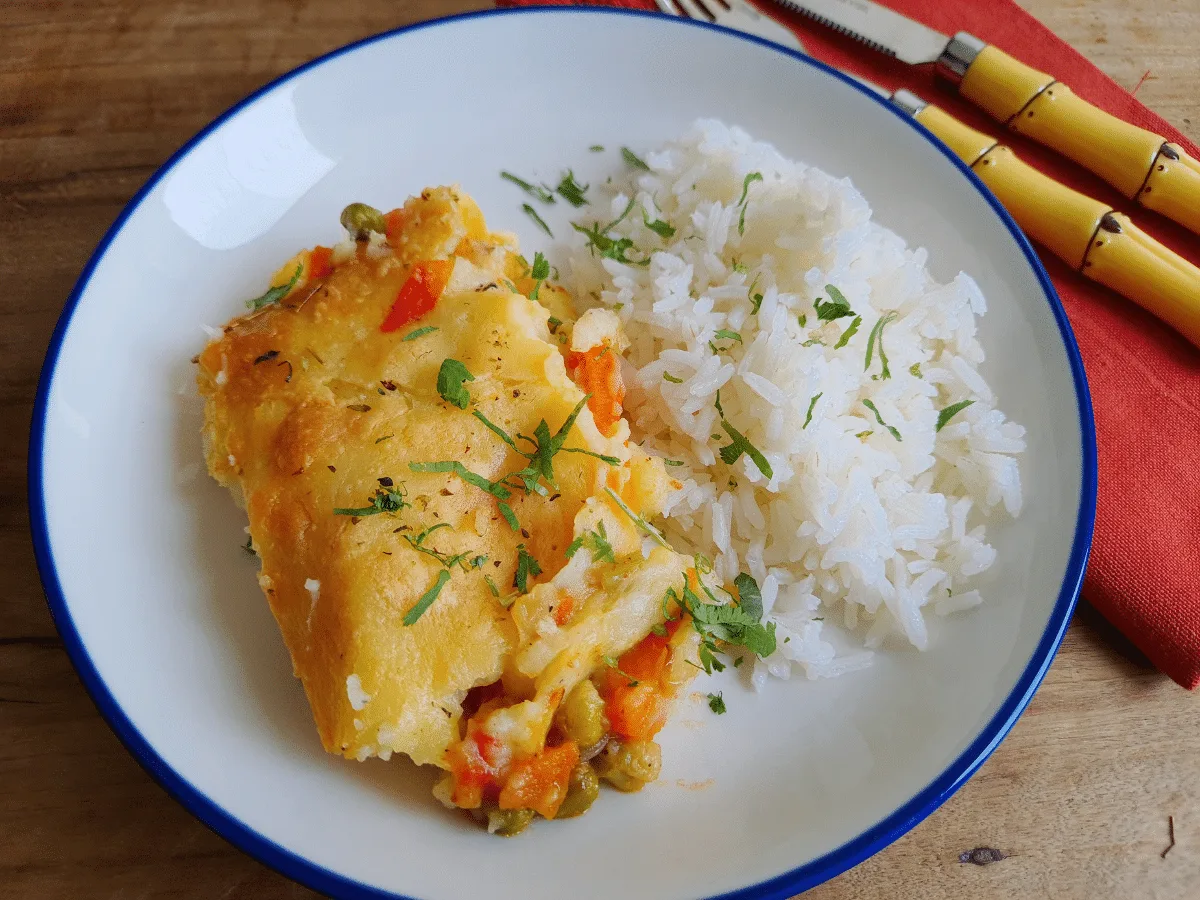 Escondidinho vegetariano de legumes