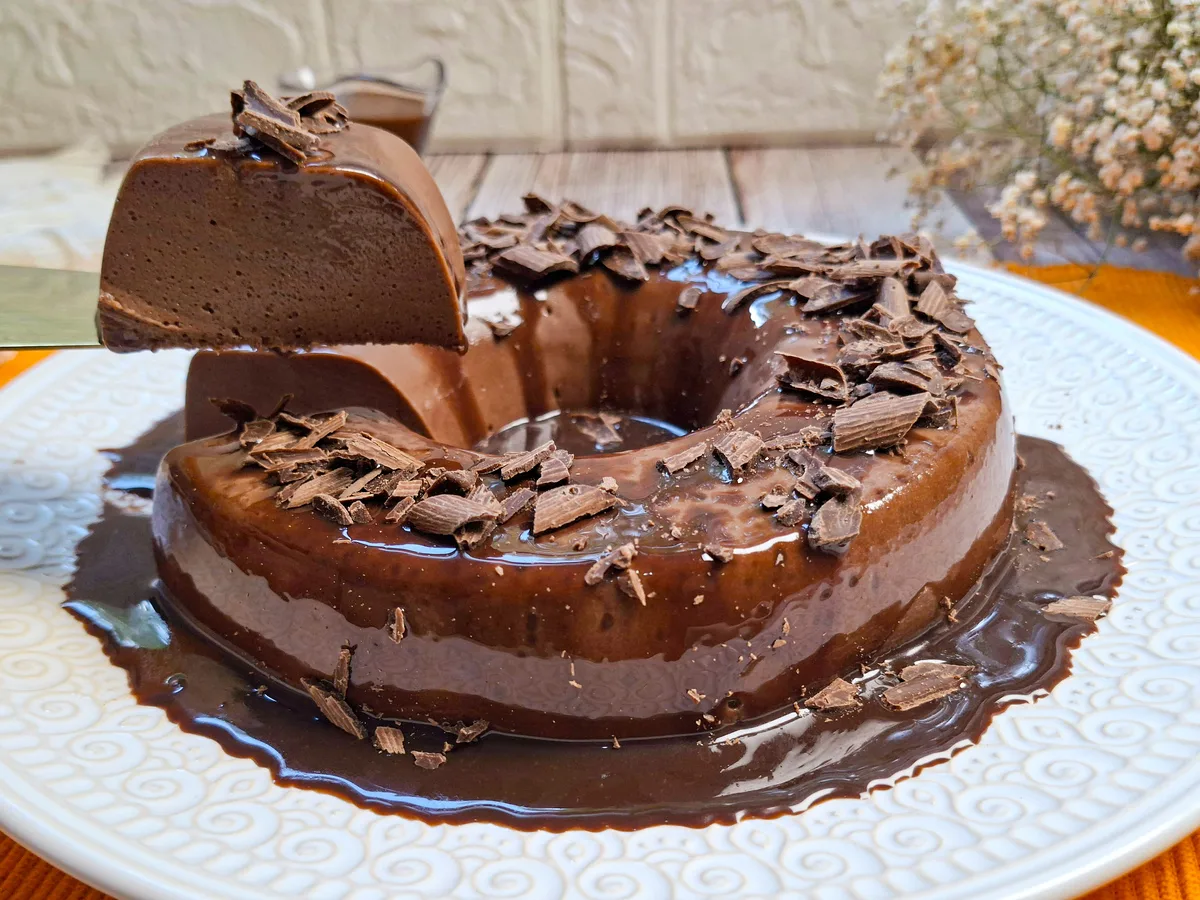 Flan de chocolate