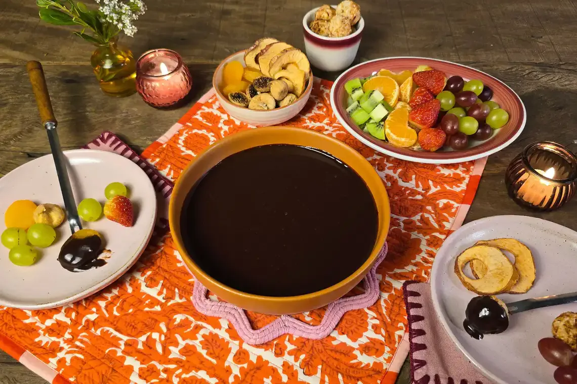 Fondue de chocolate de micro-ondas