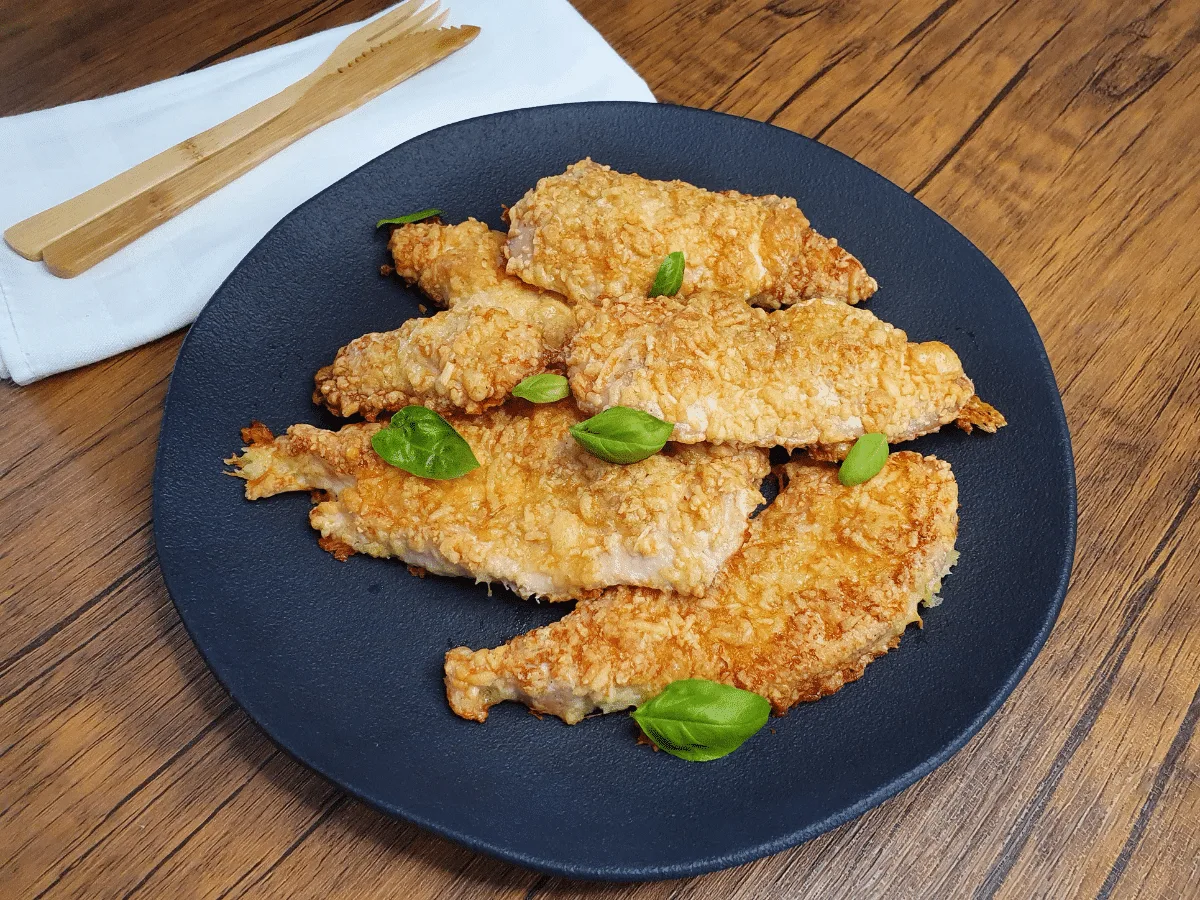 Frango empanado sem farinha