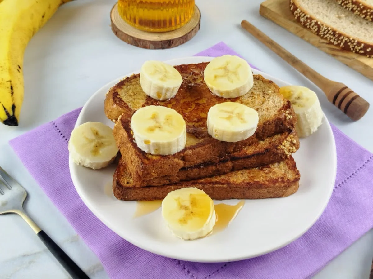 French toast com banana