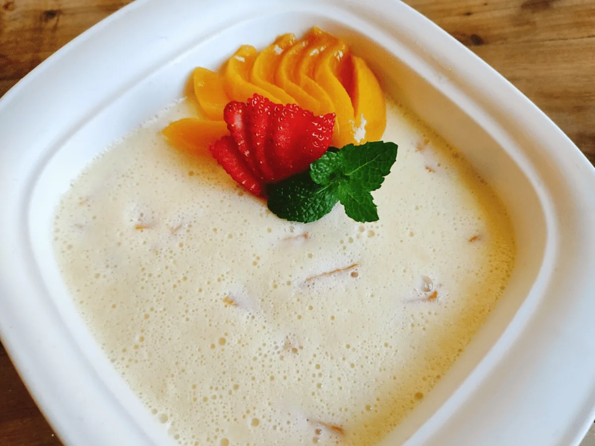 Gelado de pêssego fácil