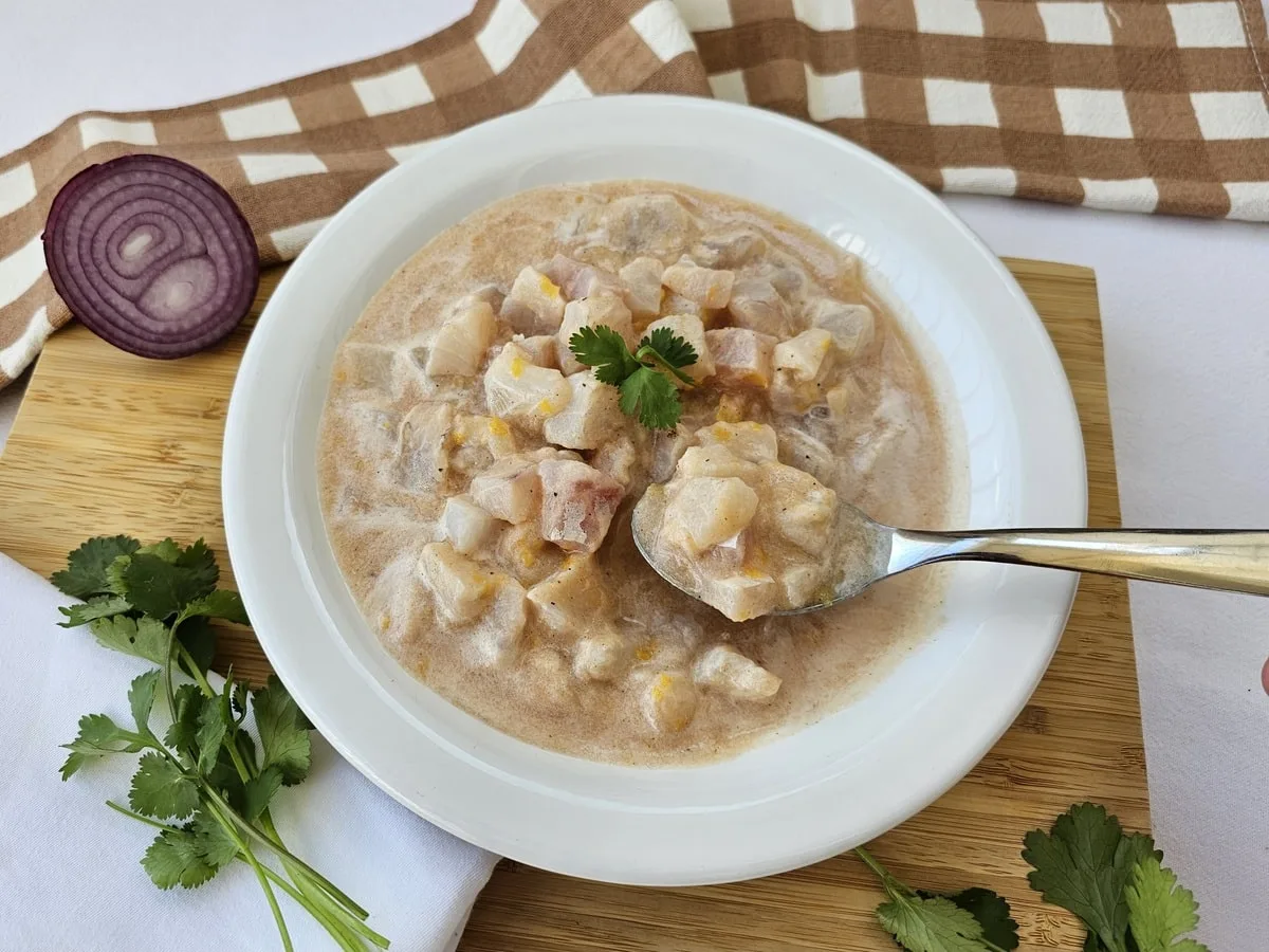 Leite de tigre com peixe