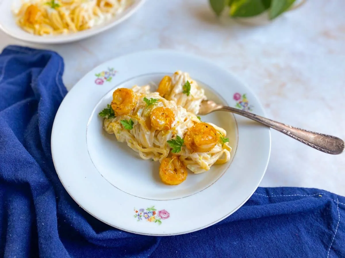 Massa com camarão rápida