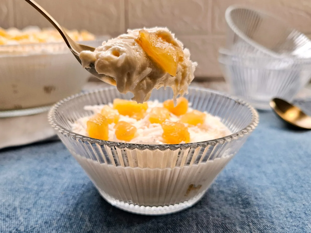 Mousse de abacaxi sem gelatina