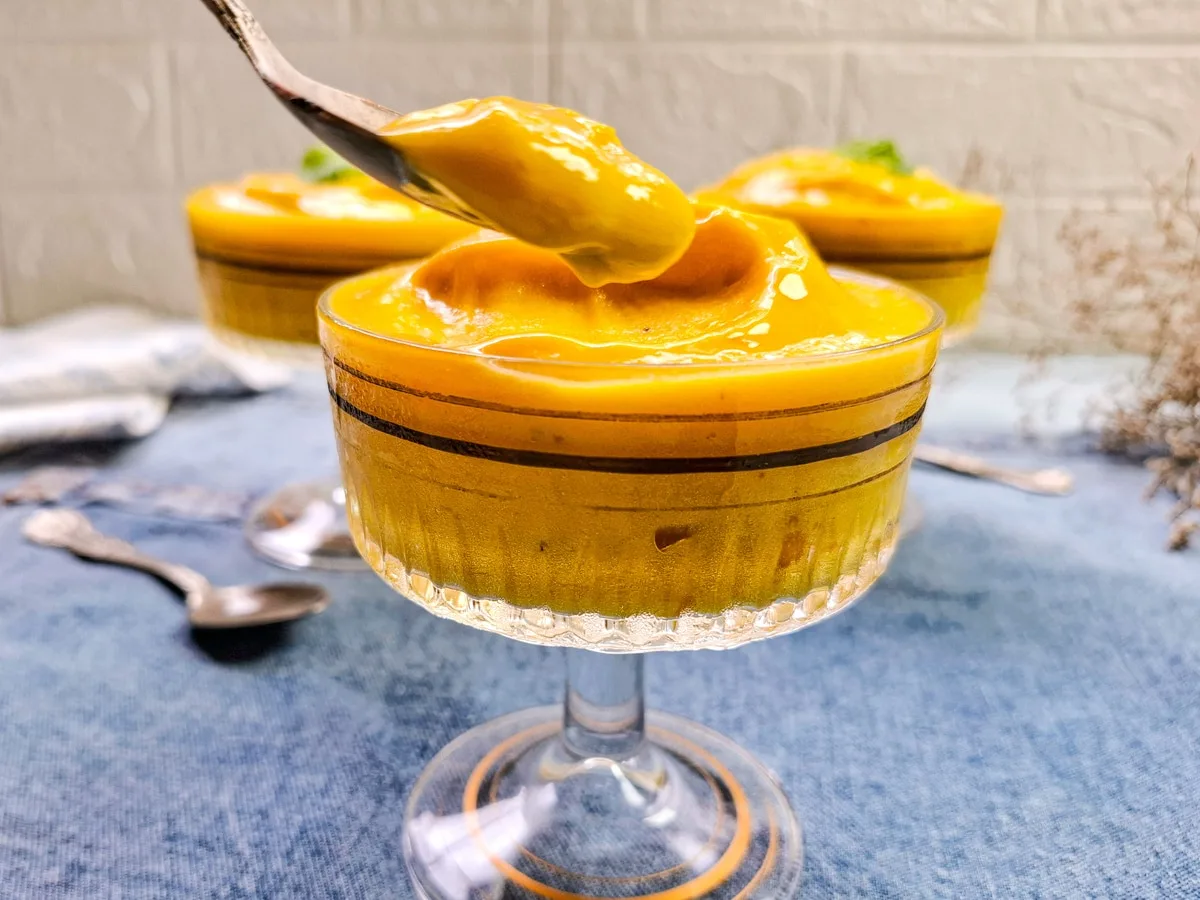 Mousse de manga sem gelatina