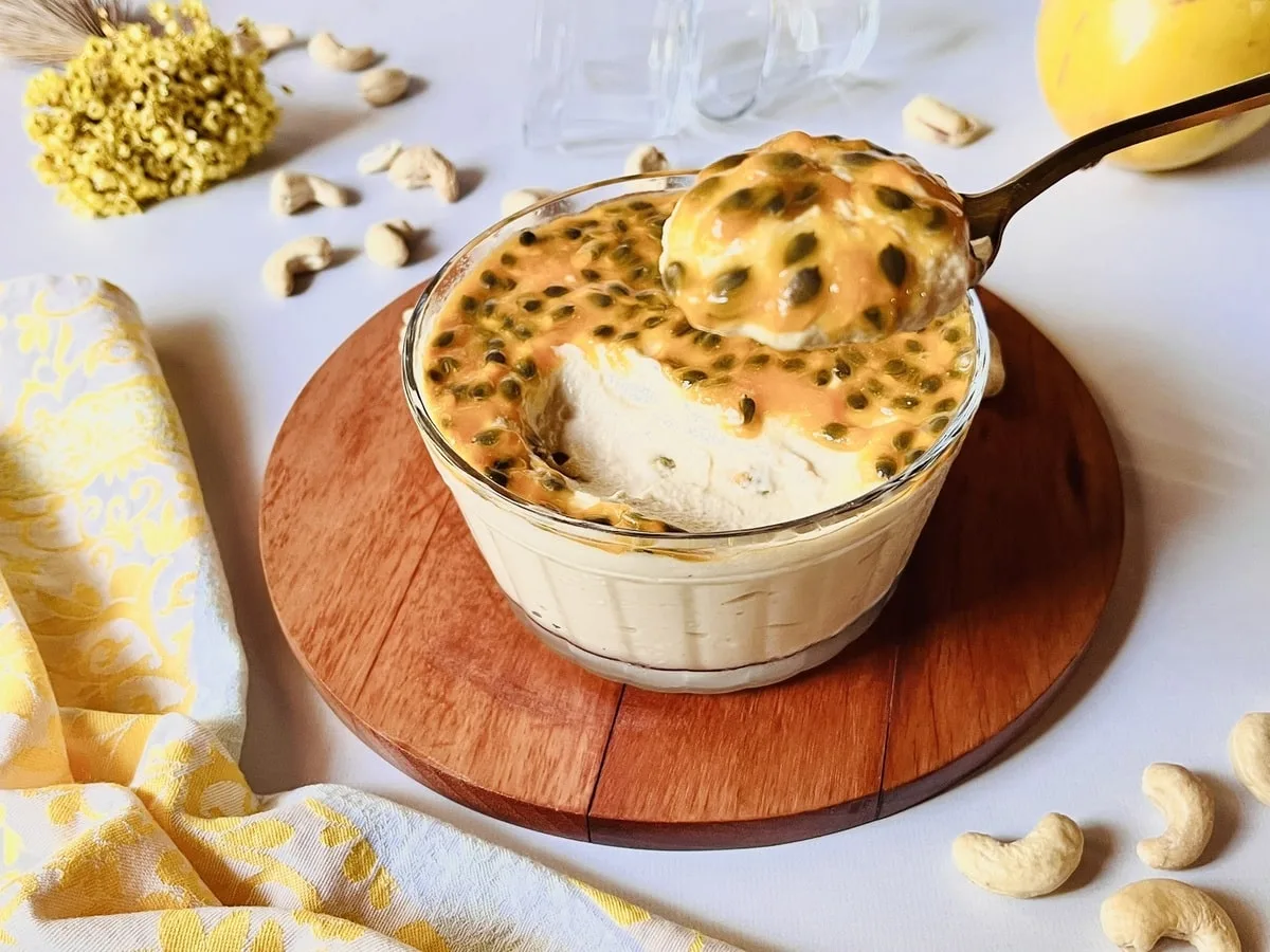 Mousse de maracujá sem leite