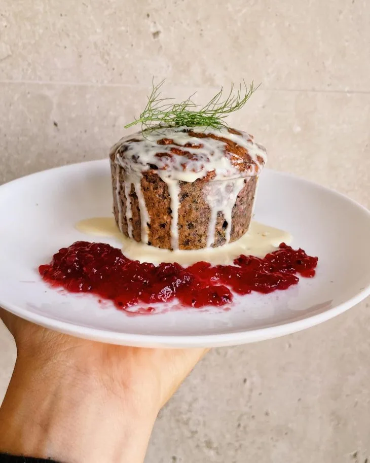 Muffin de batata-doce roxa