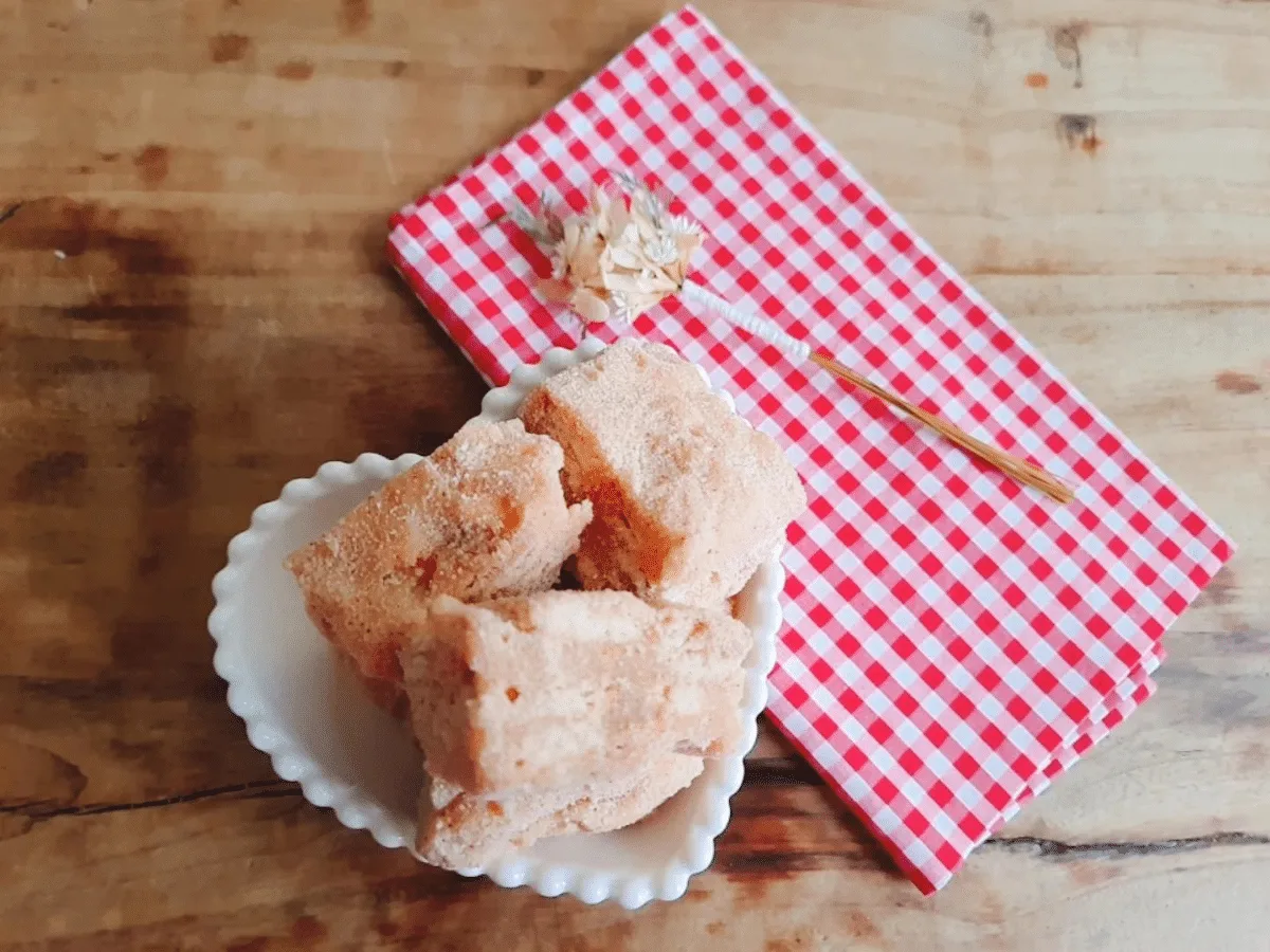 Palha italiana de doce de leite