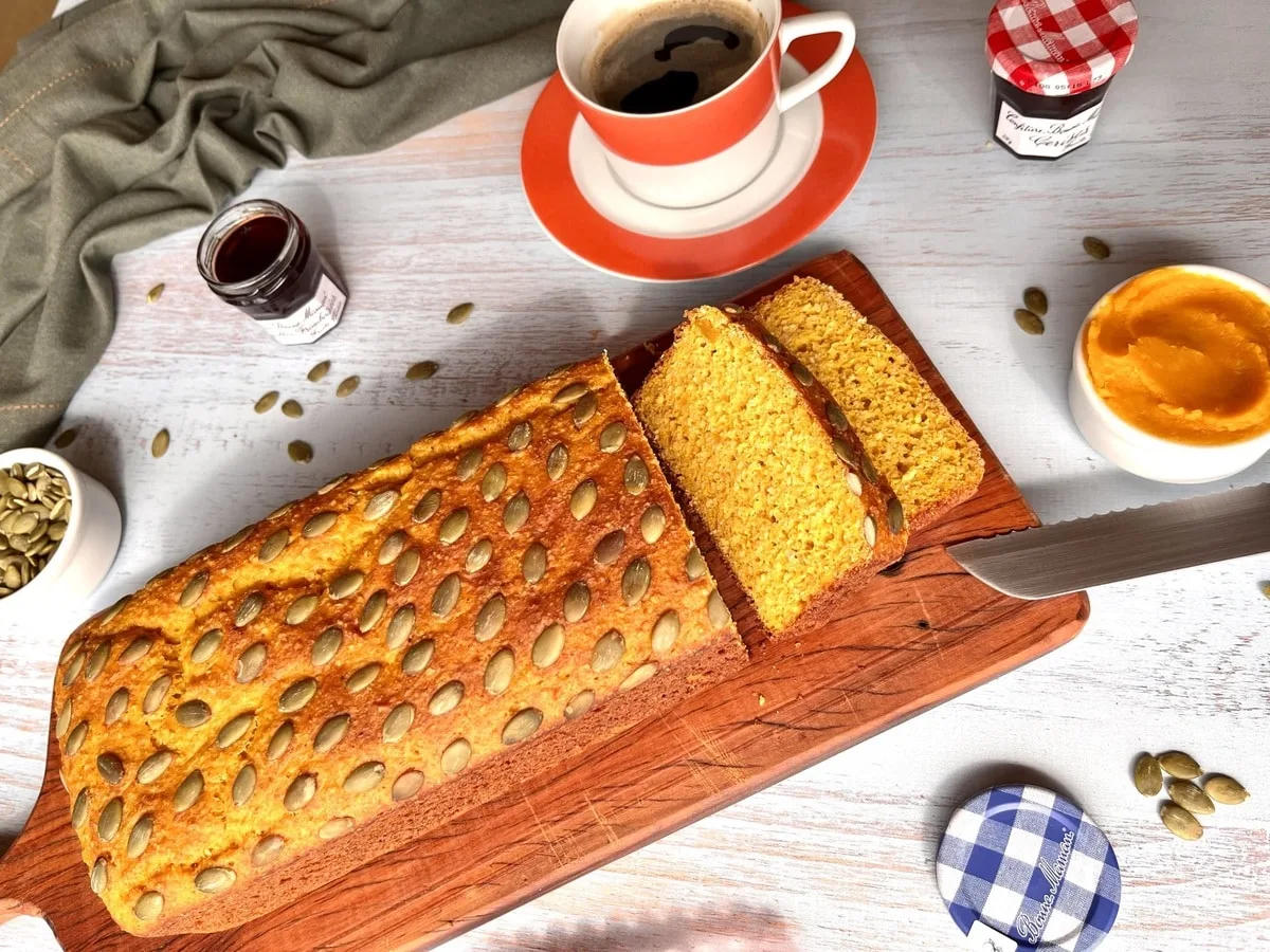 Pão de abóbora sem glúten