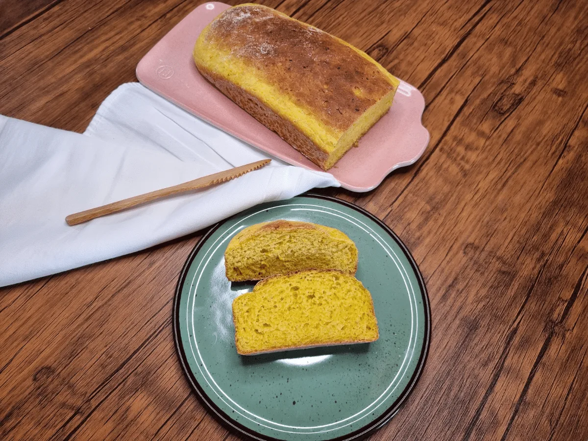 Pão de abóbora vegano