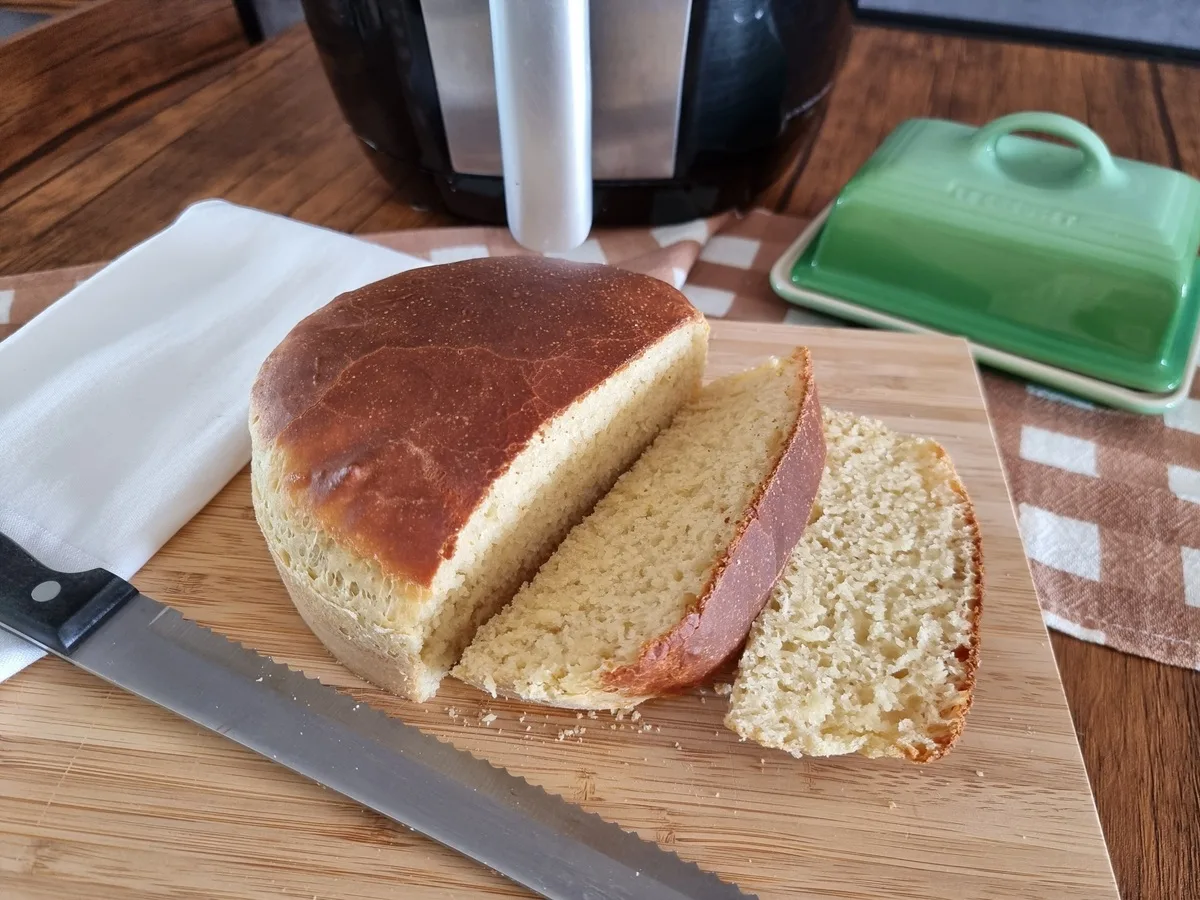 Pão de forma fácil na air fryer