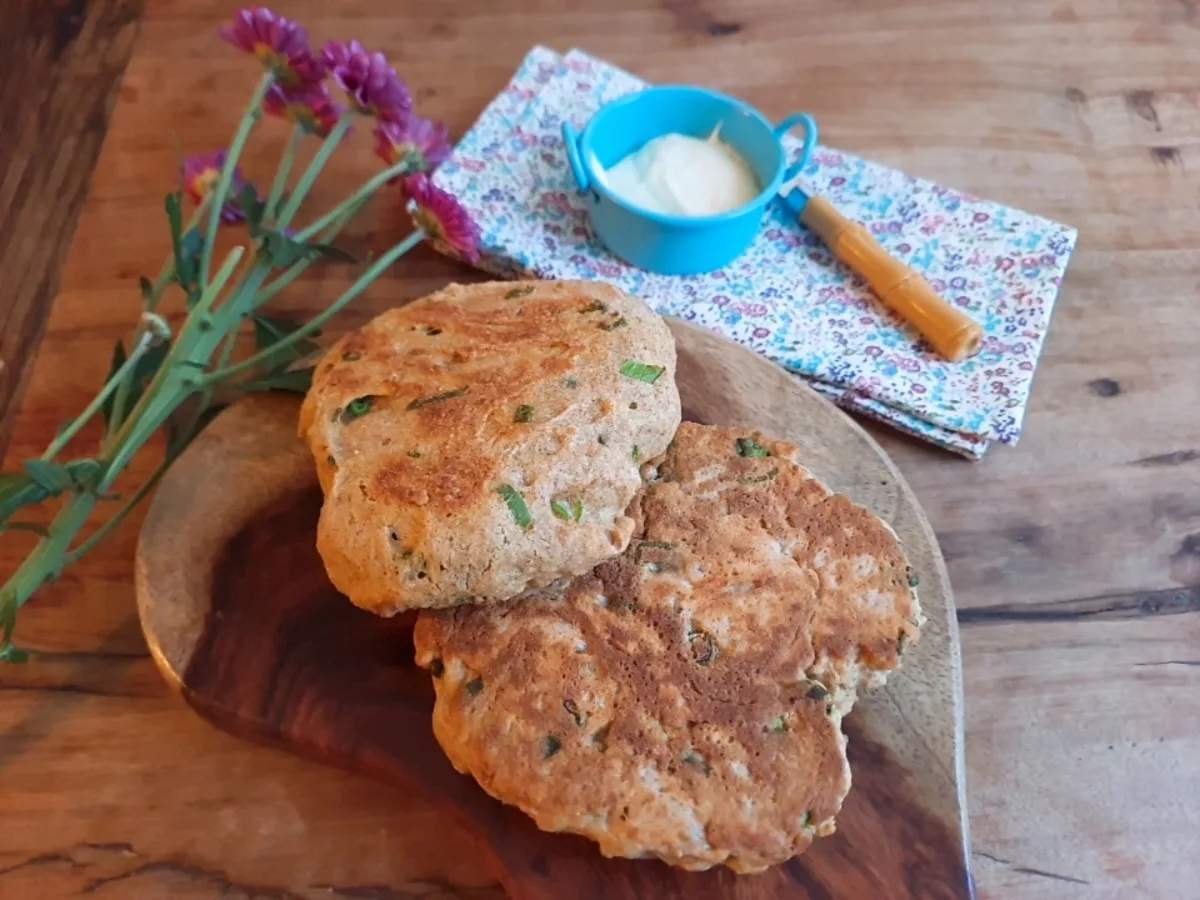 Pão vegano de frigideira