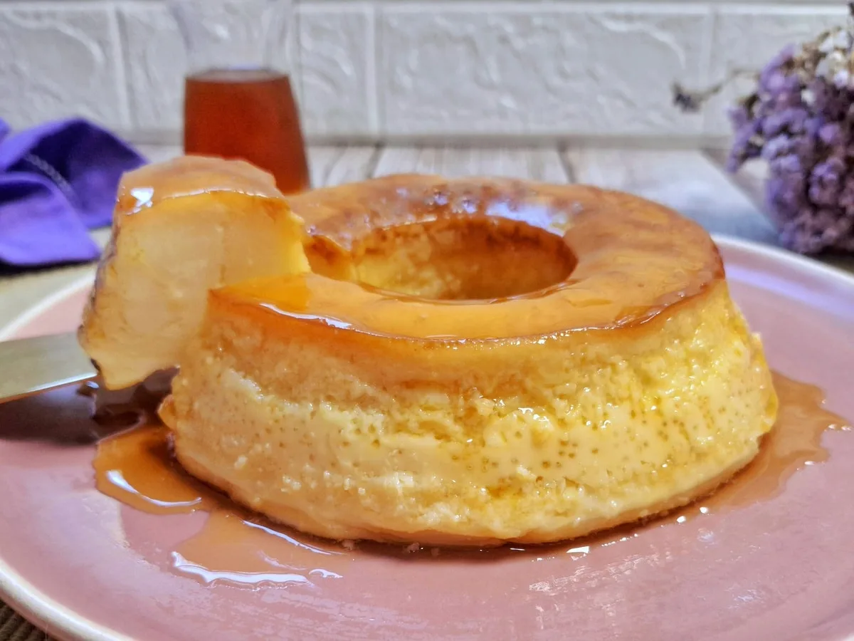 Pudim de leite na air fryer