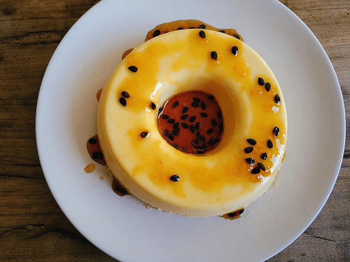 Pudim fácil de gelatina de maracujá