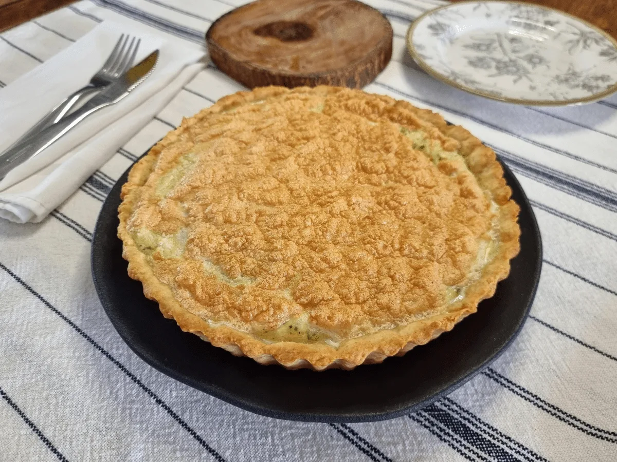 Quiche de alho-poró