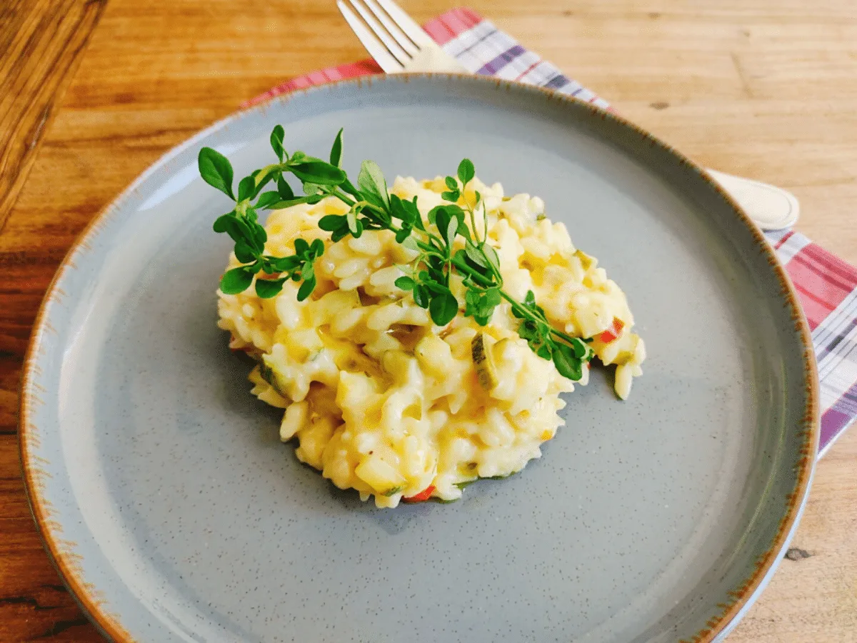 Risoto de abobrinha fácil