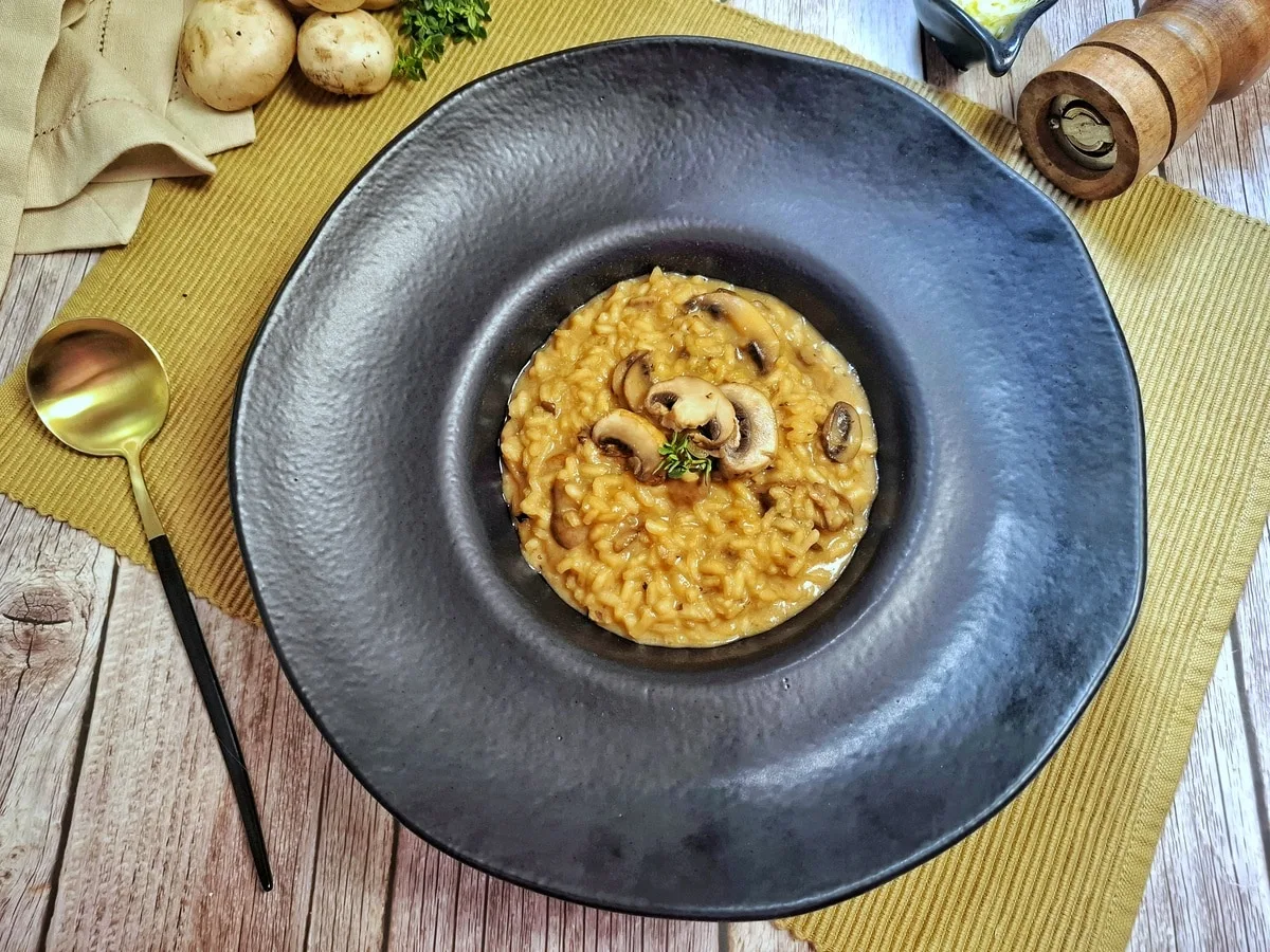 Risoto de cogumelos Paris