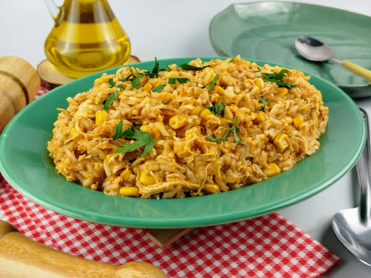 Risoto de frango rápido