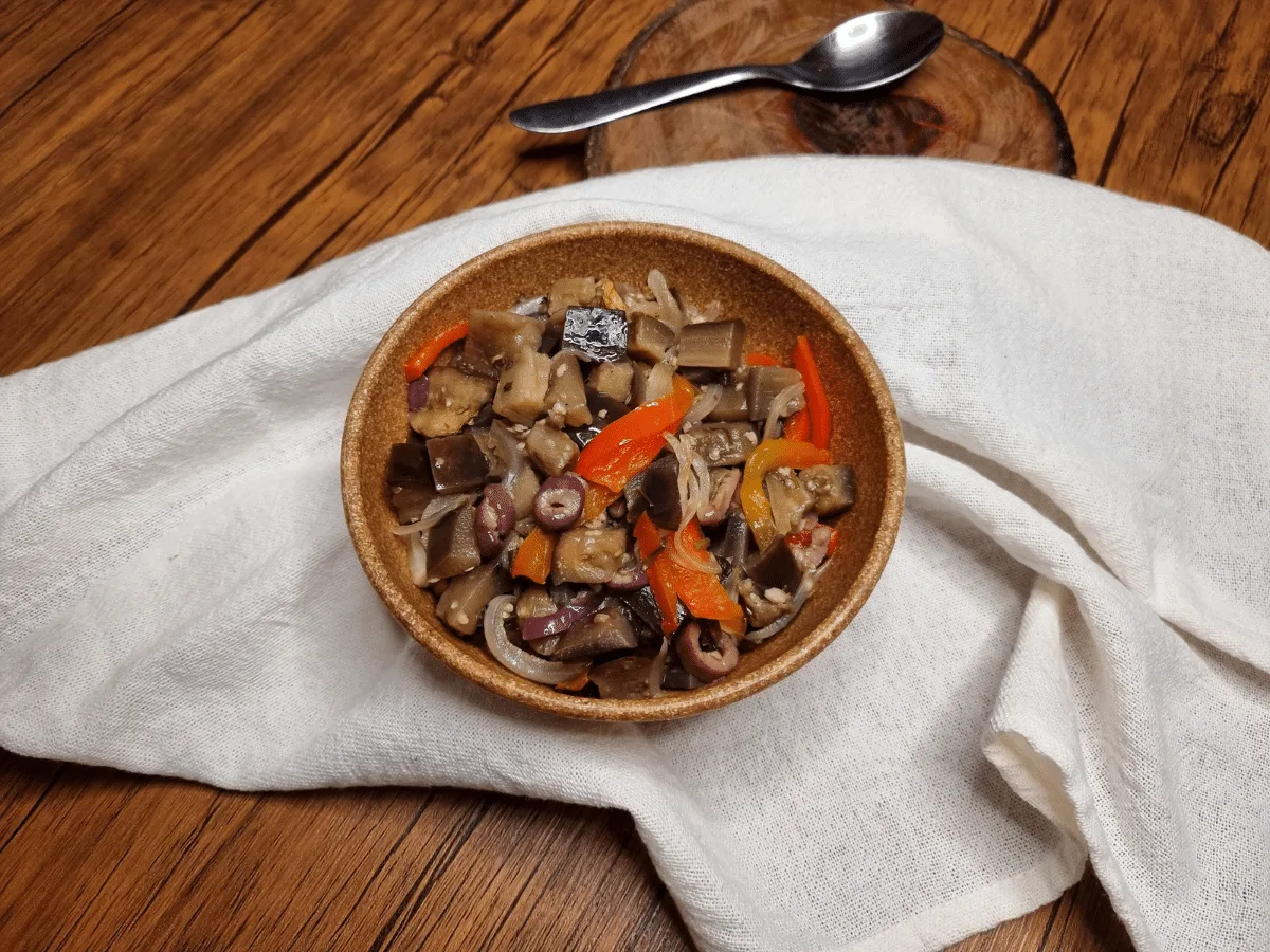 Salada de berinjela no forno