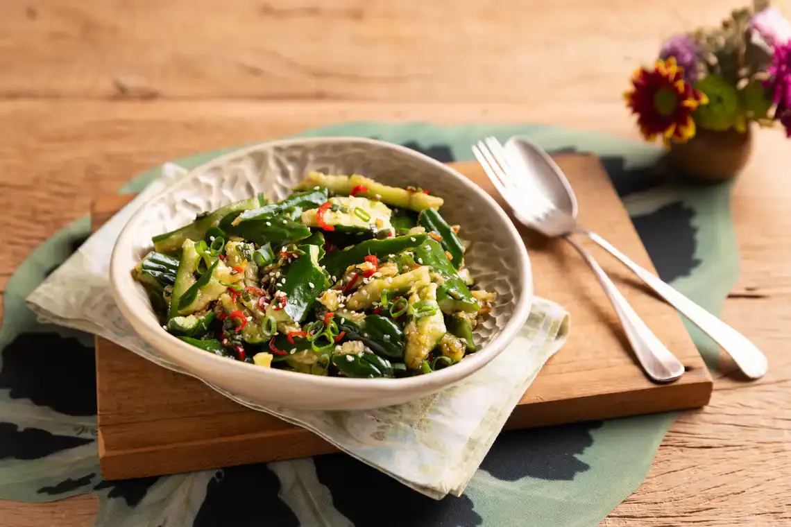 Salada de pepino ao murro
