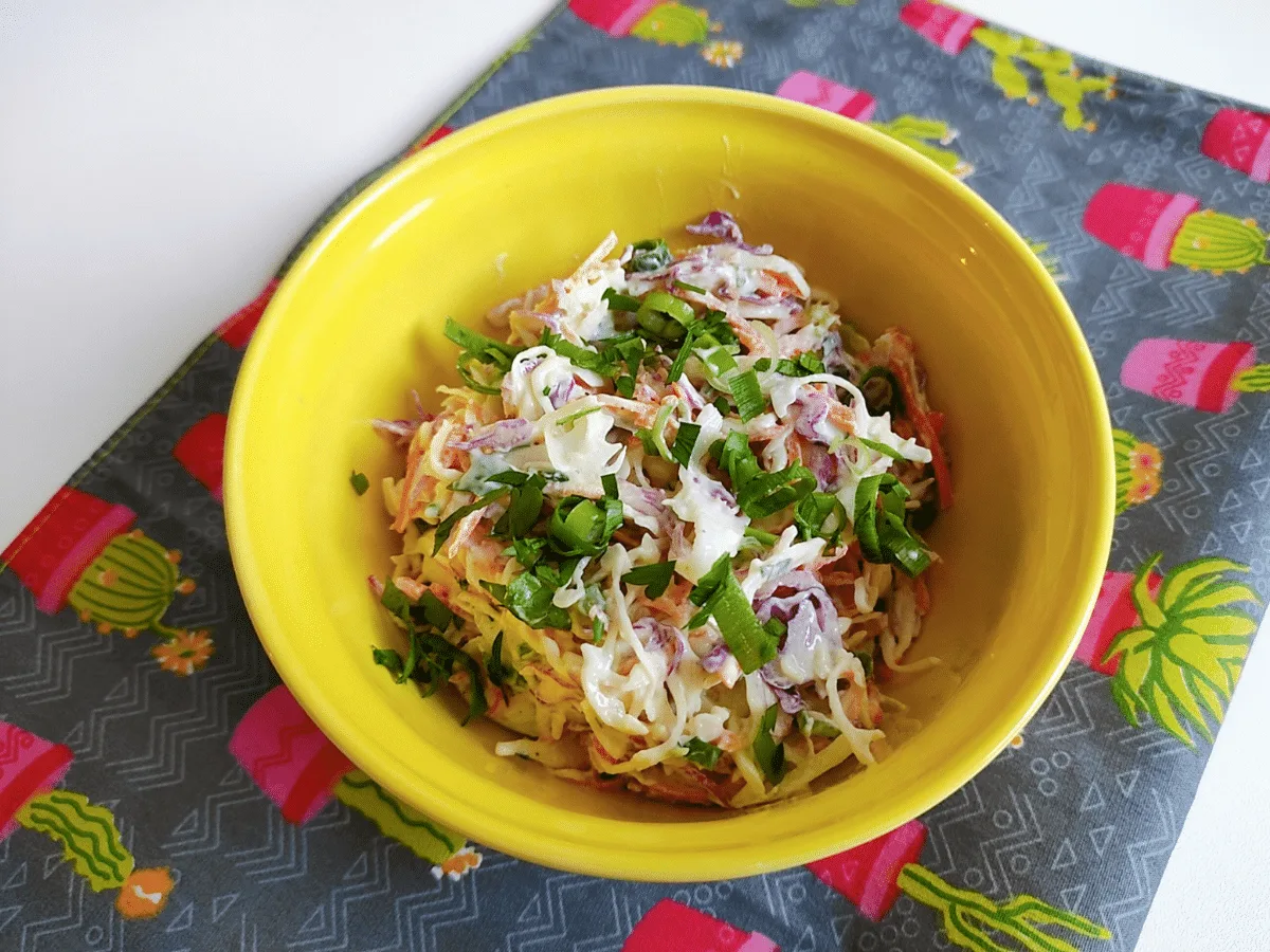 Salada de repolho com iogurte