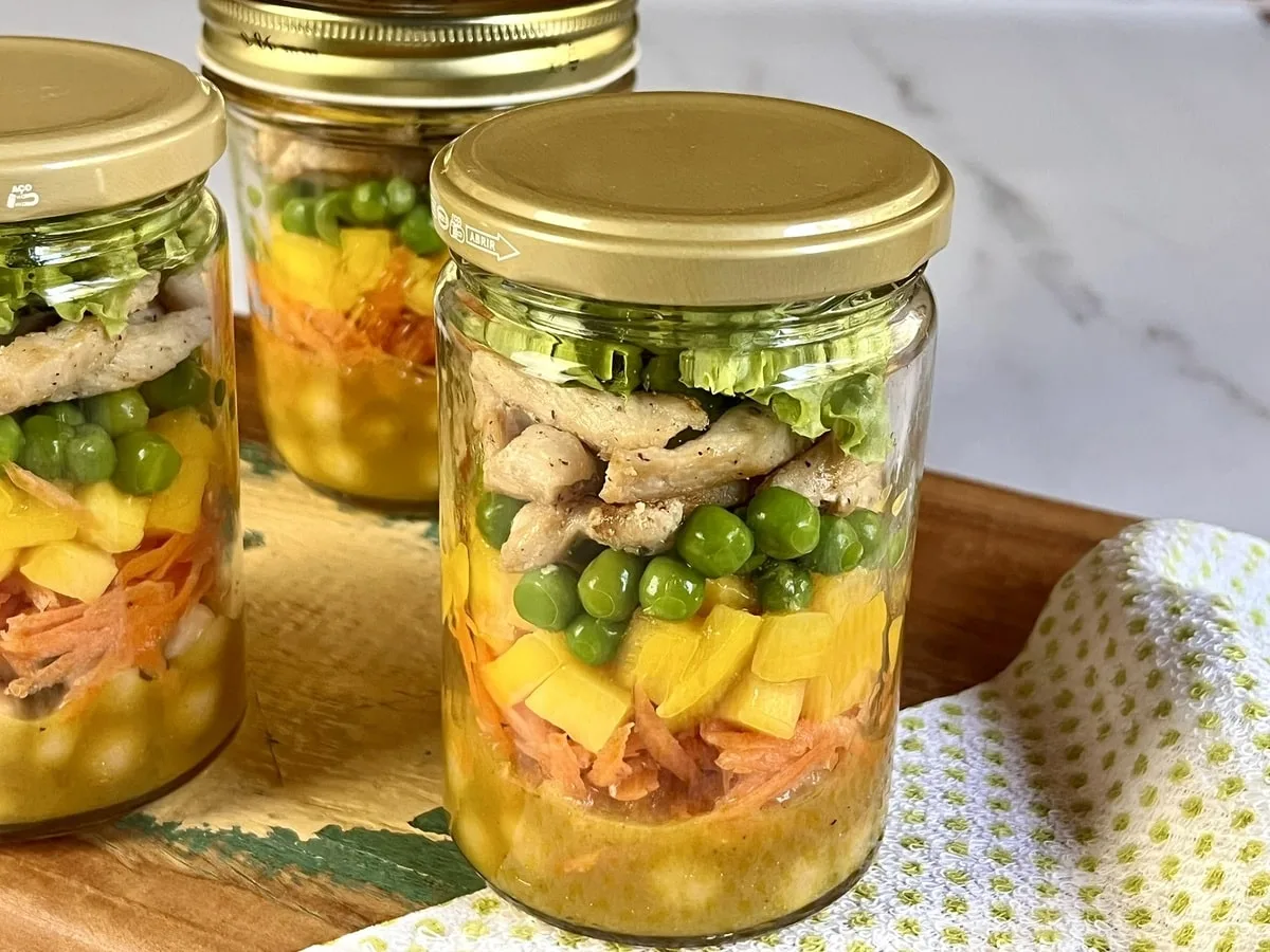 Salada fitness no pote