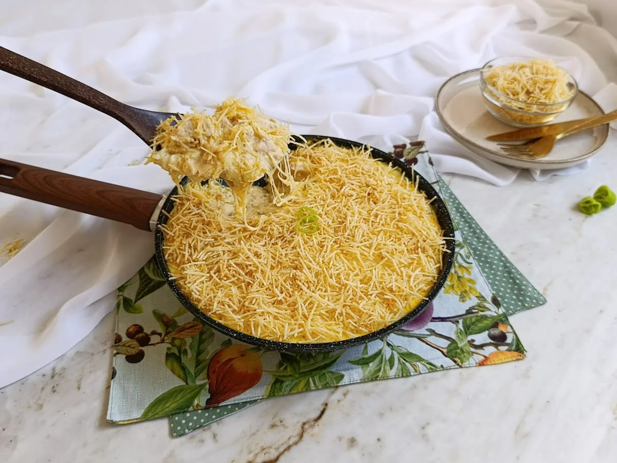 Strogonoff com creme de milho