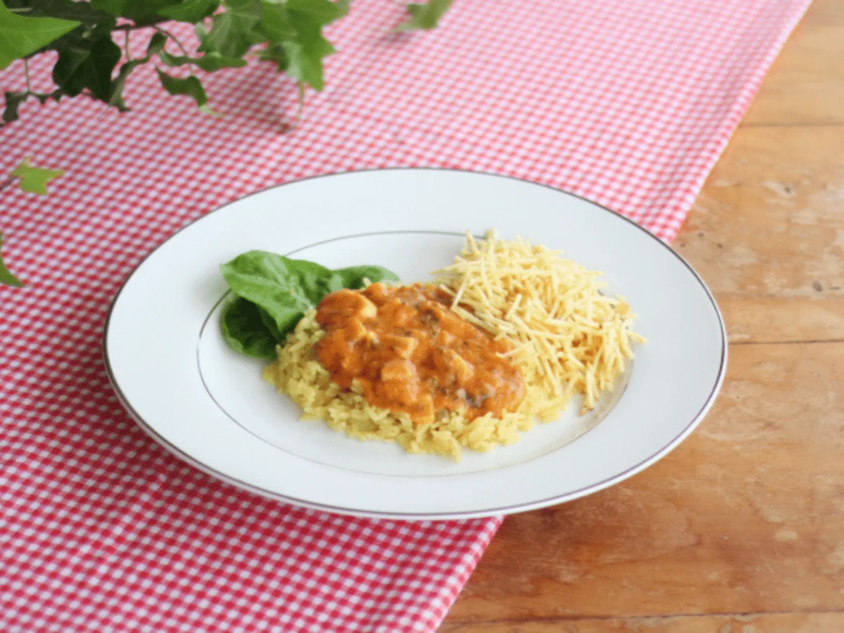 Strogonoff de palmito vegano