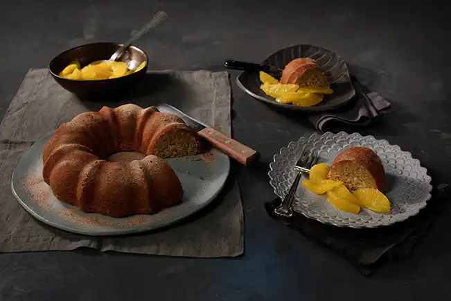 Bolo de ricota com maçã