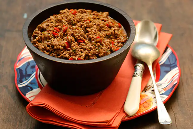 Carne moída com molho de cerveja