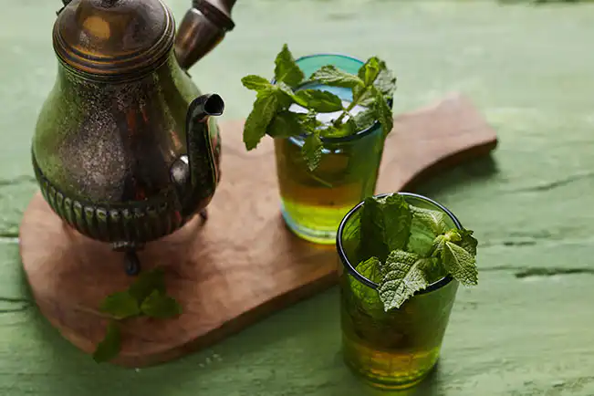 Chá marroquino de hortelã